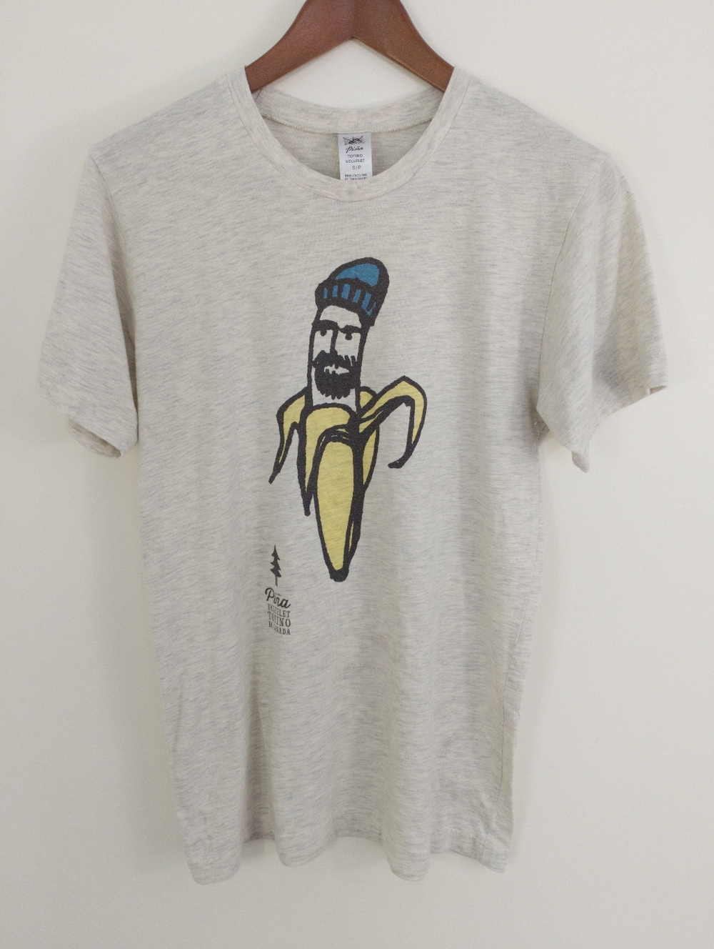 Pina Tofino Ucluelet Hipster Banana Man Short Sleeve Shirt Small